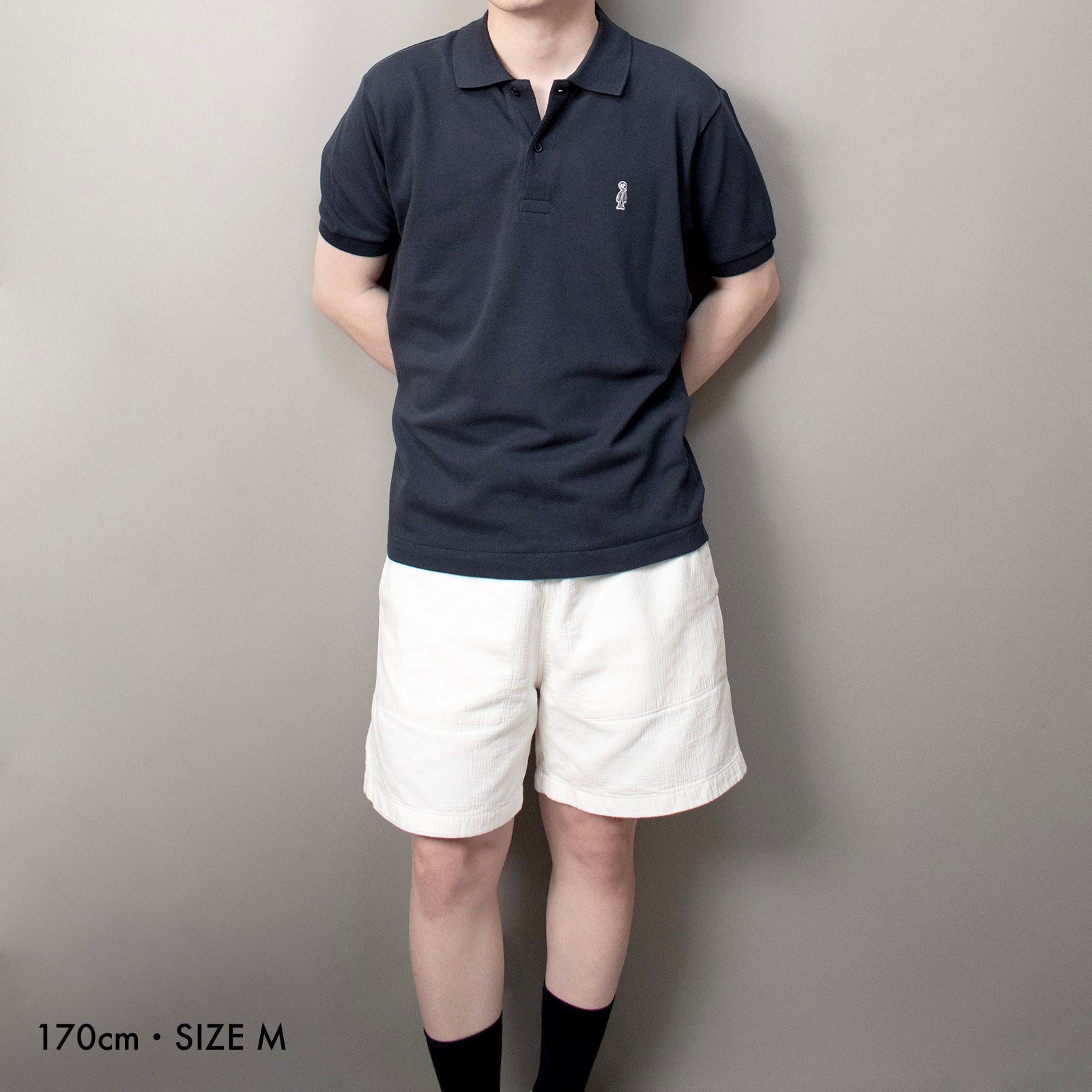 ファインコットン ポロシャツ #NAVY