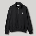 フレンチテリーハーフジップスウェットシャツ #BLACK