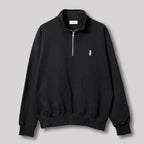 フレンチテリーハーフジップスウェットシャツ #BLACK
