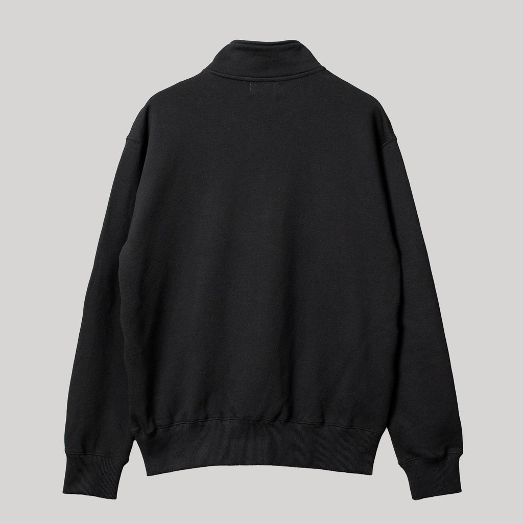 フレンチテリーハーフジップスウェットシャツ #BLACK