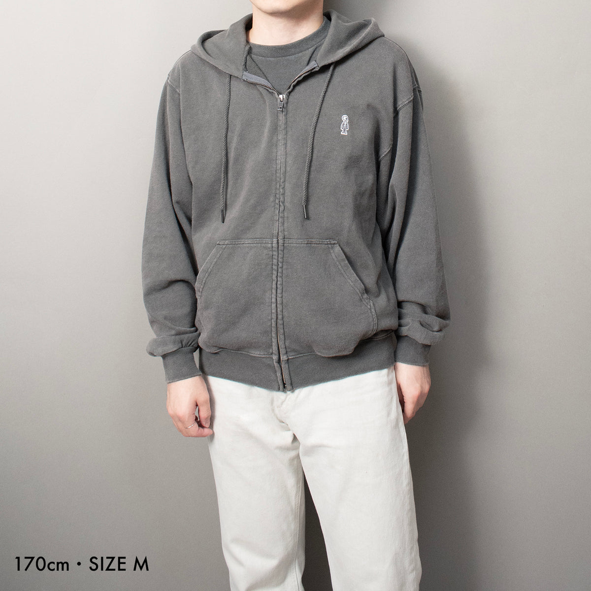 Fade Zip Hoodie #GREY