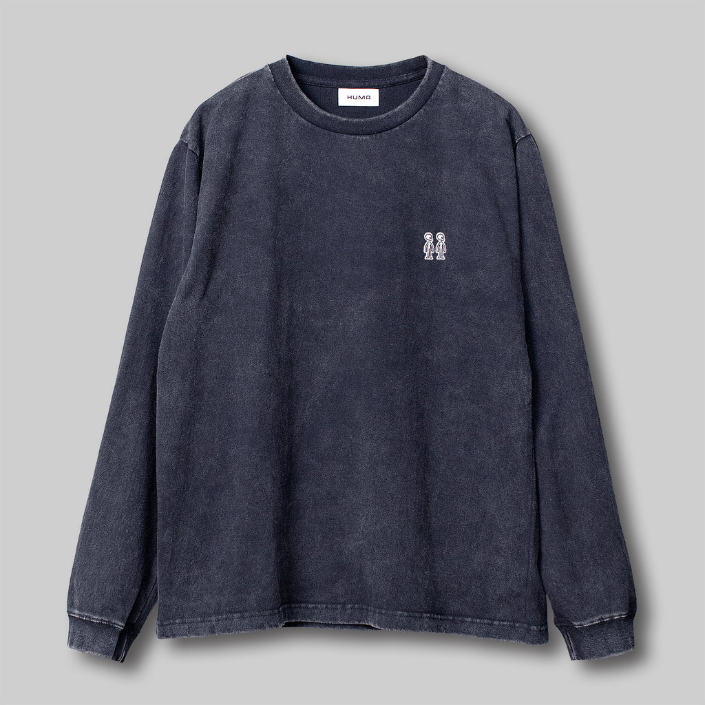 Twins Classic Fade Long Sleeve T-Shirt #NAVY