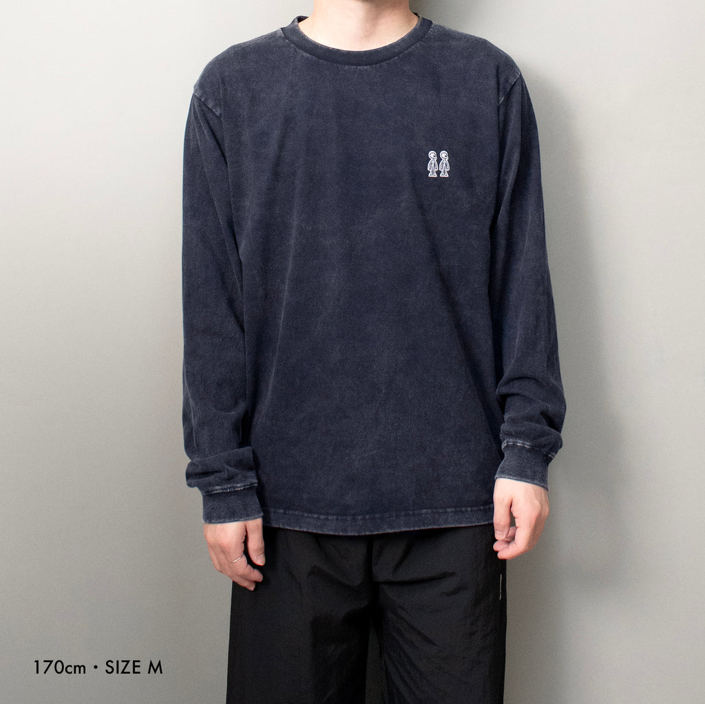 Twins Classic Fade Long Sleeve T-Shirt #NAVY