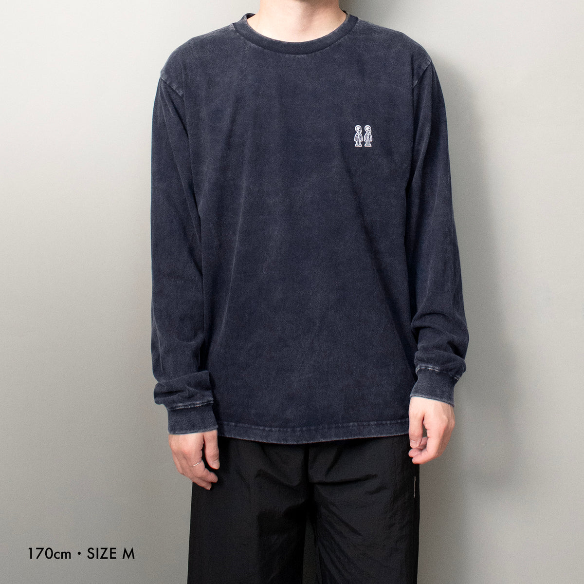 Twins Classic Fade Long Sleeve T-Shirt #NAVY