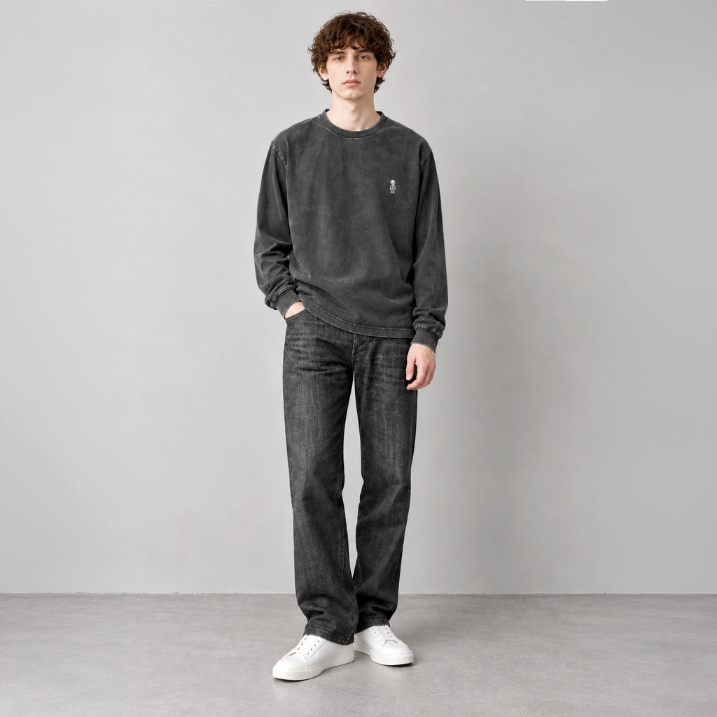 クラシックフェード ロングスリーブTシャツ #BLACK