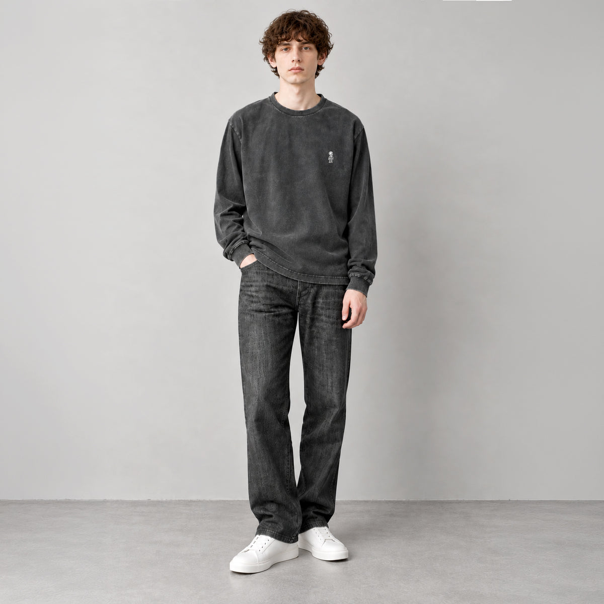 クラシックフェード ロングスリーブTシャツ #BLACK