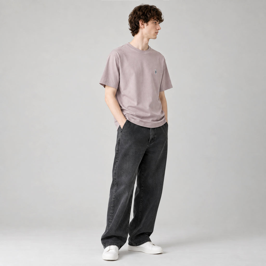 Fine Cotton Outer T-Shirt #COSMIC PINK
